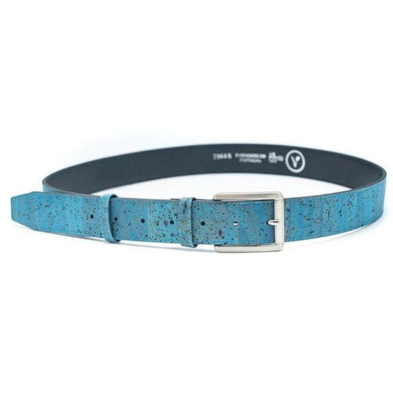 Ceinture Liège Homme Luxe Bleu Turquoise