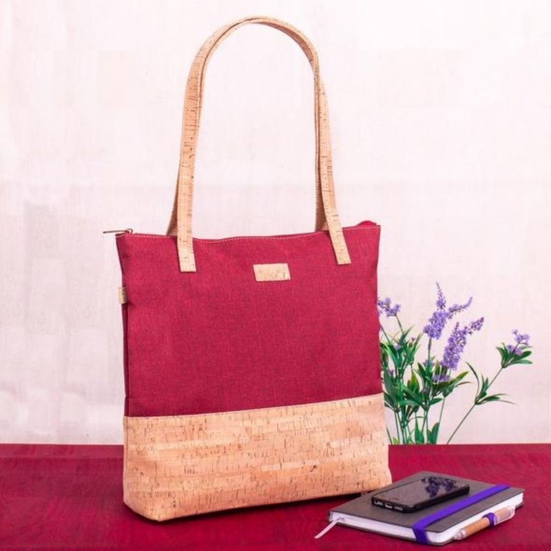 Sac Liège Bi-ton Rouge - Les Nouvelles Maroquineries