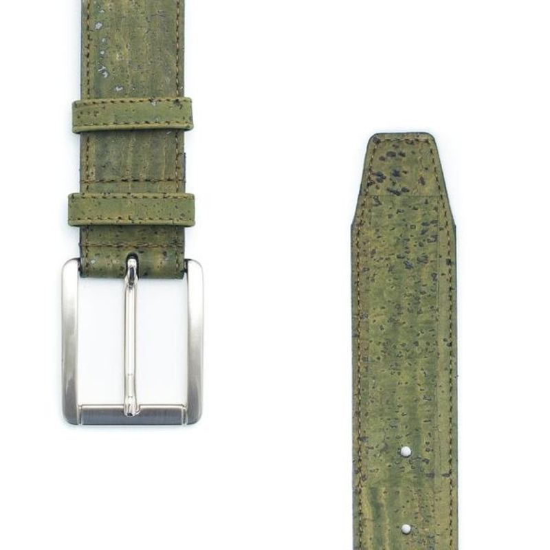 Ceinture Liège Homme Luxe Verte