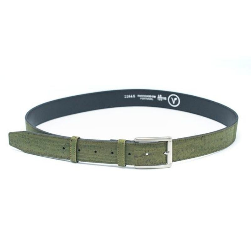 Ceinture Liège Homme Luxe Verte